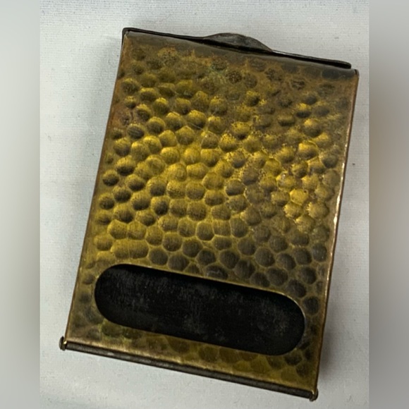 Vintage Brass Matchbox Holder Chrysler Building New York - Picture 2 of 4